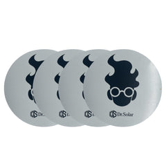 Dr.Solar Character White Circle Sticker for Laptop, Journal, Notesbook, Phone, Computer, Luggage