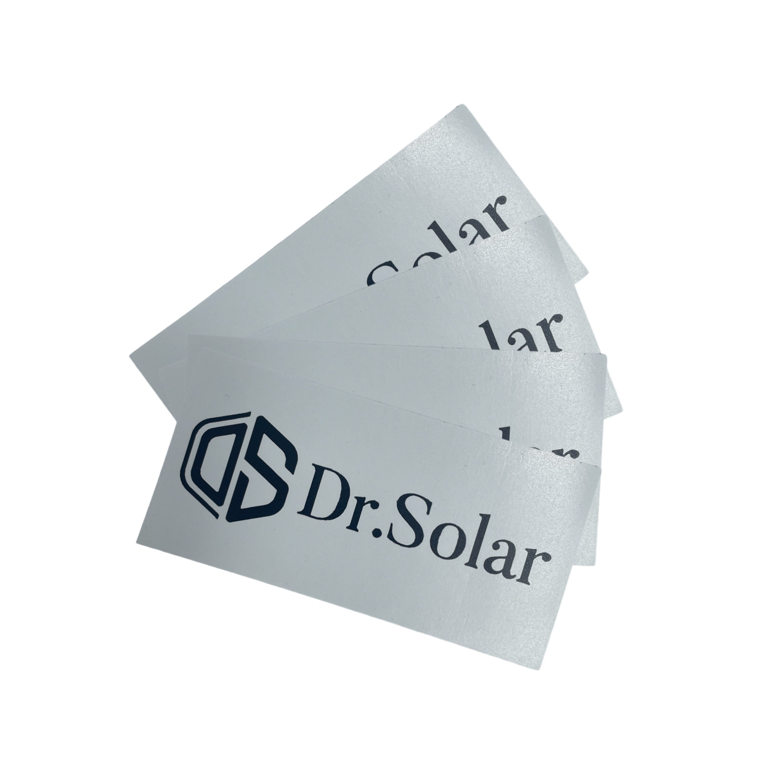 Dr.Solar Logo White Rectangle Sticker for Laptop, Journal, Notesbook, Phone, Computer, Luggage