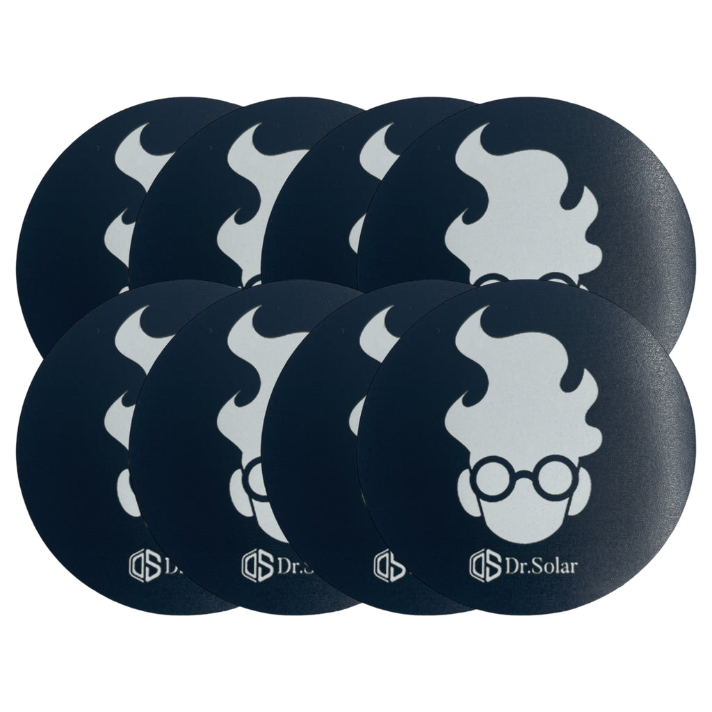 Dr.Solar Character Black Circle Sticker for Laptop, Journal, Notesbook, Phone, Computer, Luggage