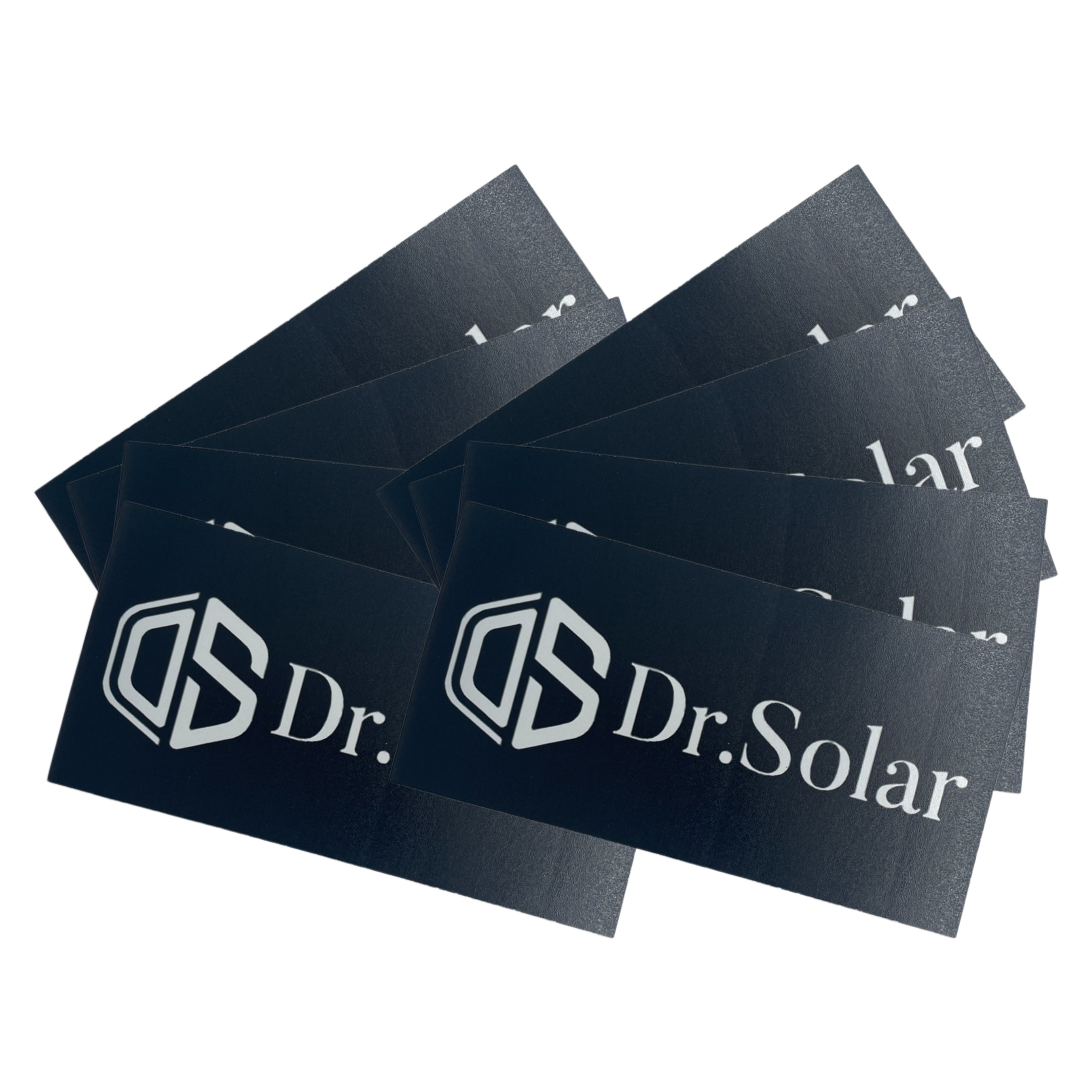 Dr.Solar Logo Black Rectangle Sticker for Laptop, Journal, Notesbook, Phone, Computer, Luggage