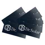 Dr.Solar Logo Black Rectangle Sticker for Laptop, Journal, Notesbook, Phone, Computer, Luggage