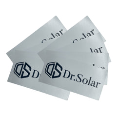 Dr.Solar Logo White Rectangle Sticker for Laptop, Journal, Notesbook, Phone, Computer, Luggage