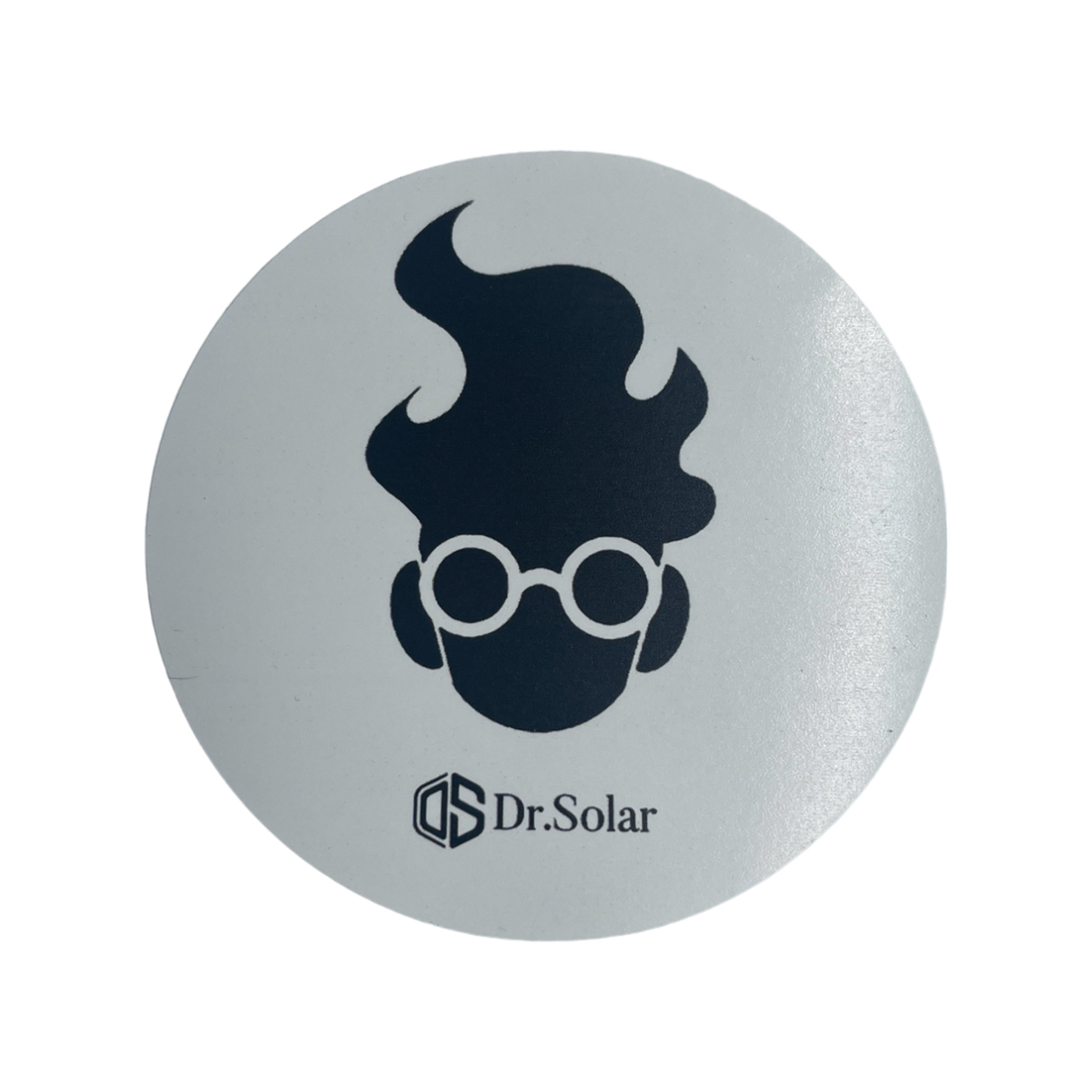 Dr.Solar Character White Circle Sticker for Laptop, Journal, Notesbook, Phone, Computer, Luggage Main image