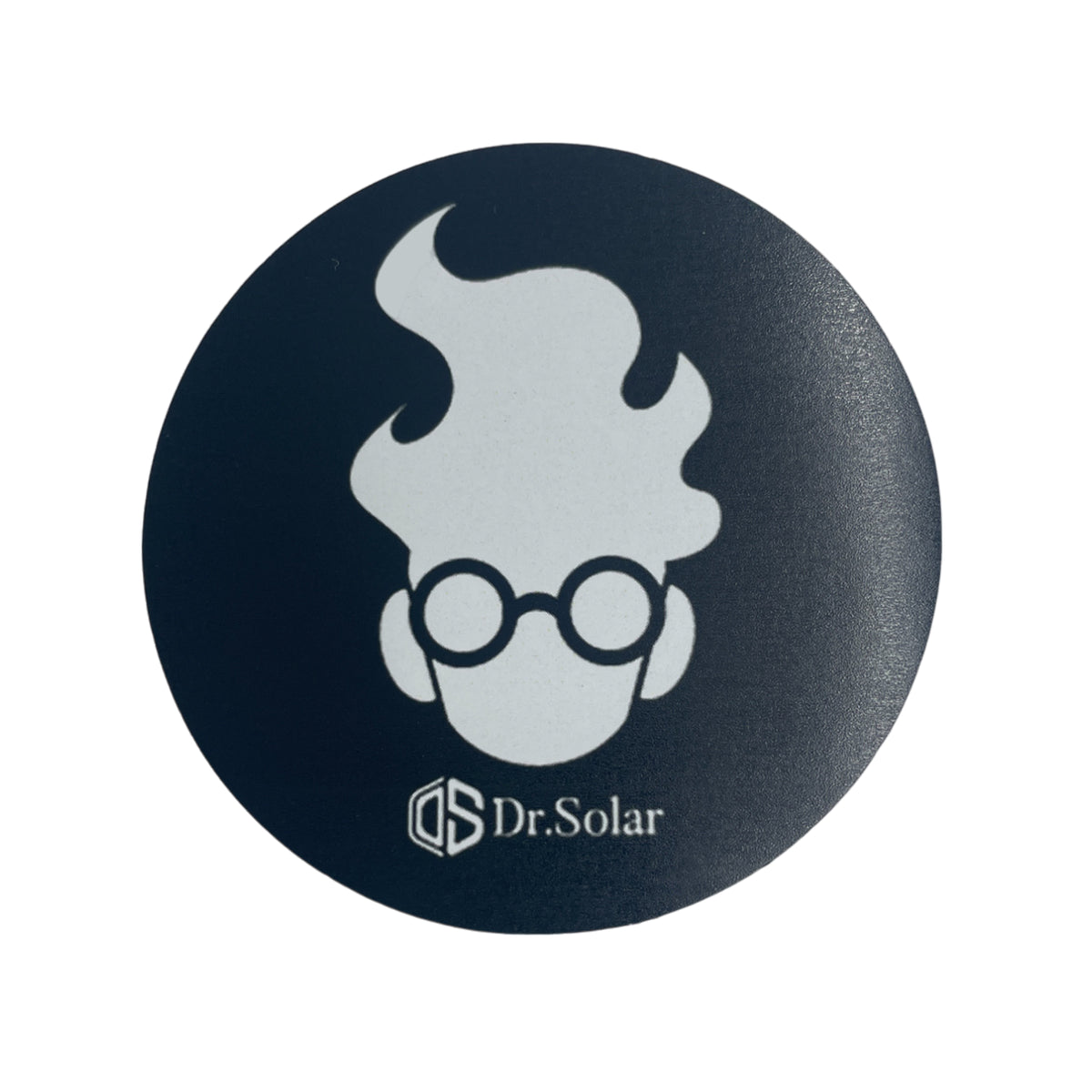 Dr.Solar Character Black Circle Sticker for Laptop, Journal, Notesbook, Phone, Computer, Luggage