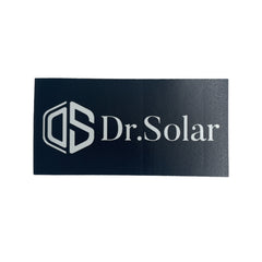 Dr.Solar Logo Black Rectangle Sticker for Laptop, Journal, Notesbook, Phone, Computer, Luggage